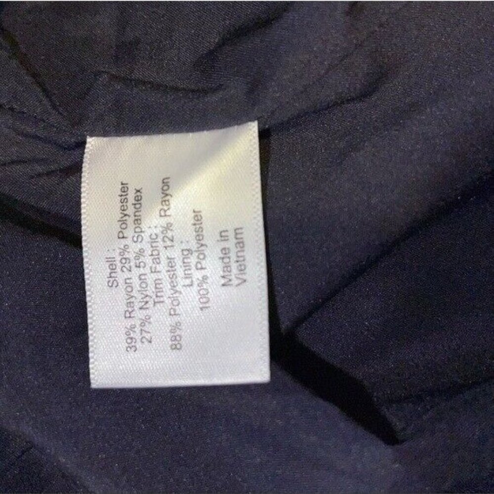 Lane Bryant Women's Jacket Blazer Blue Quilted Panel Size 22 Office Career - Picture 7 of 9